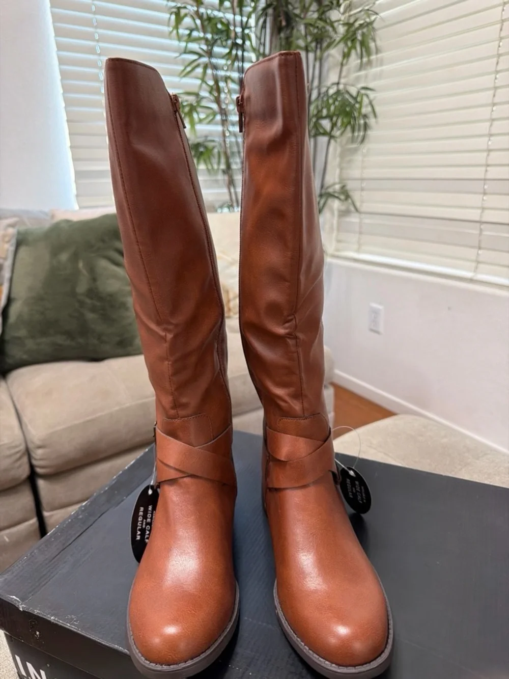 Style & Co. Tall Over-the-Knee Boots in Cognac